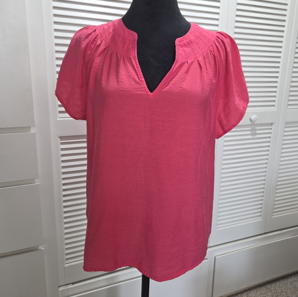 Women's BR Bright Coral Blouse. Size L.